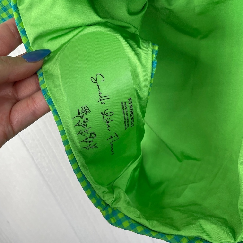 WeWoreWhat Collar Racerback One-Piece in Neon Green - Picture 6 of 9